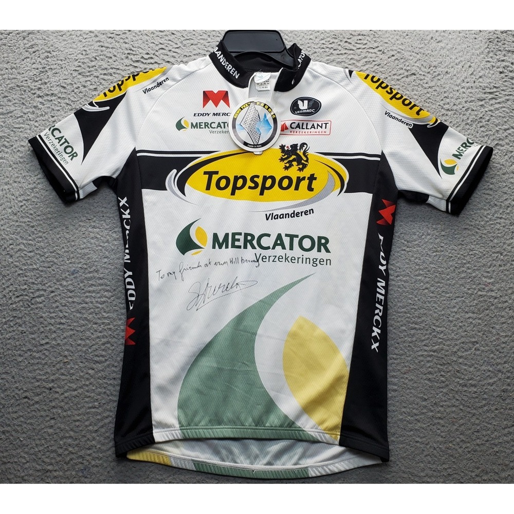 Topsport Vlaanderen Mercator Cycling Jersey Mens L Multi - Unknown Autographed